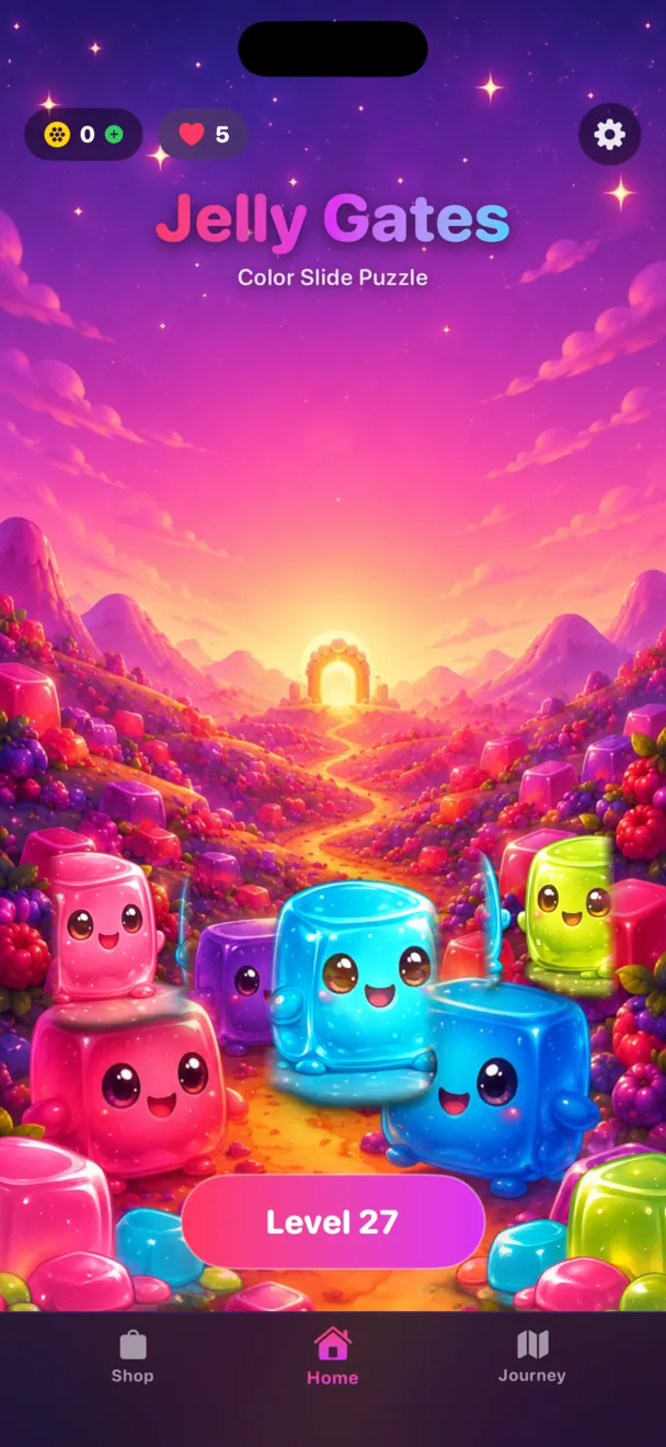Jelly Gates — main menu