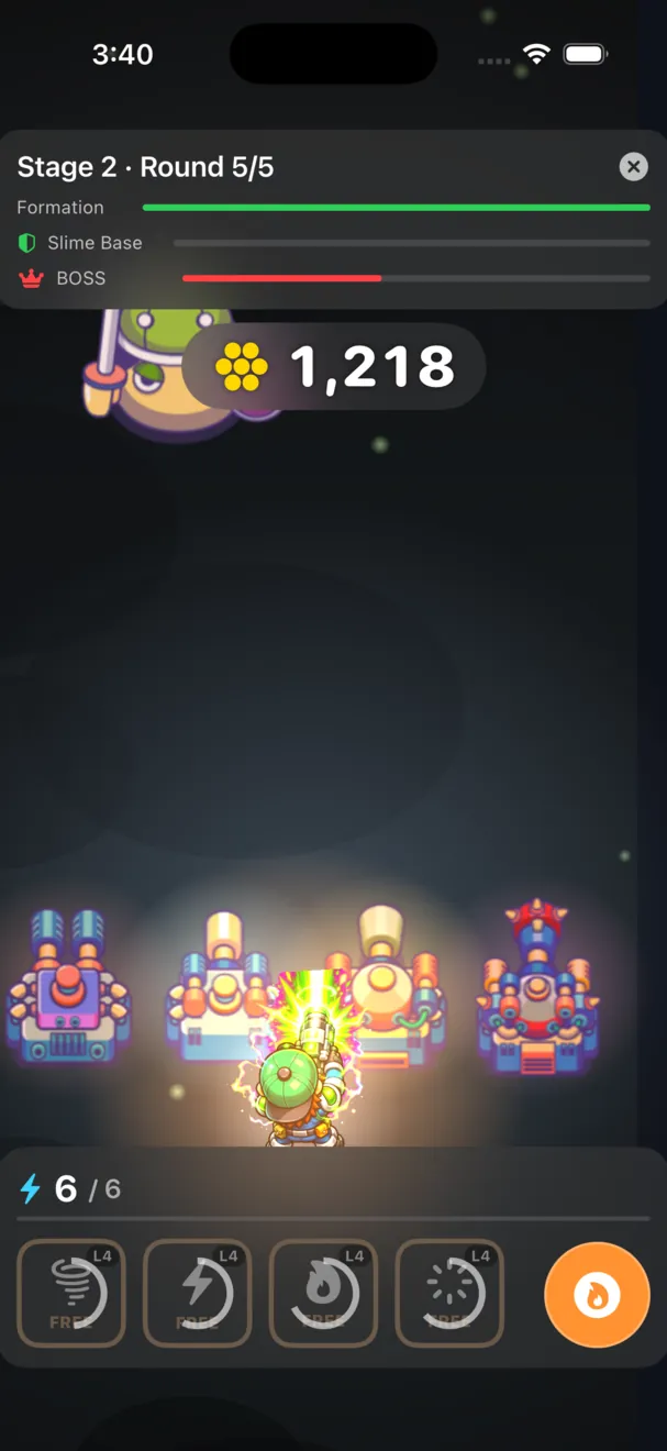 Slime Siege — damage pop 5